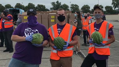 Hollywood Dayton employees volunteering at The Foodbank, Inc. in Dayton, OH