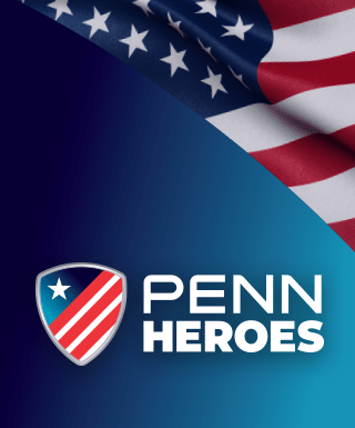 PENN Heroes Shield with American Flag