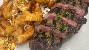 Allen Steak with sidewinder fries