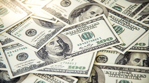 overlapping 100 dollar bills