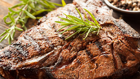 steak on wood