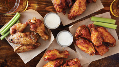 Chicken wings with ranch dressing